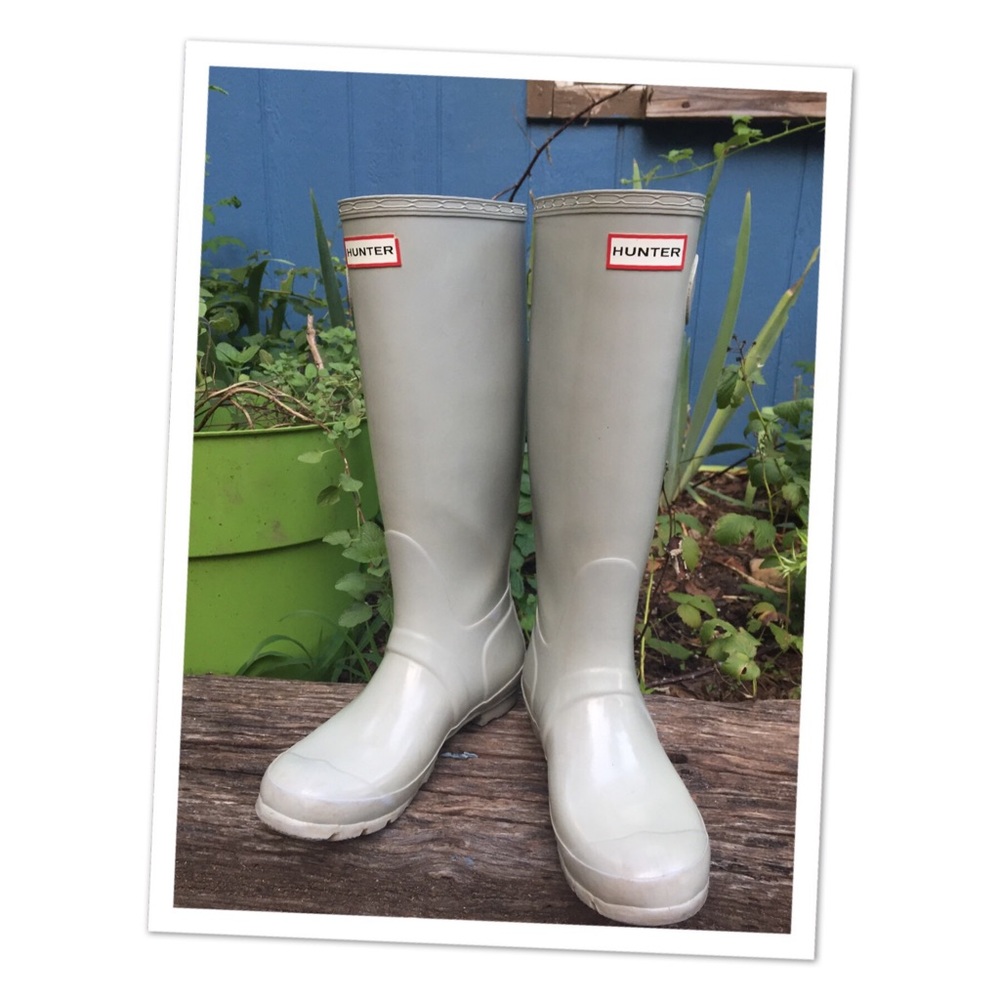 Light Grey Hunter Boots 6M/7M EU38